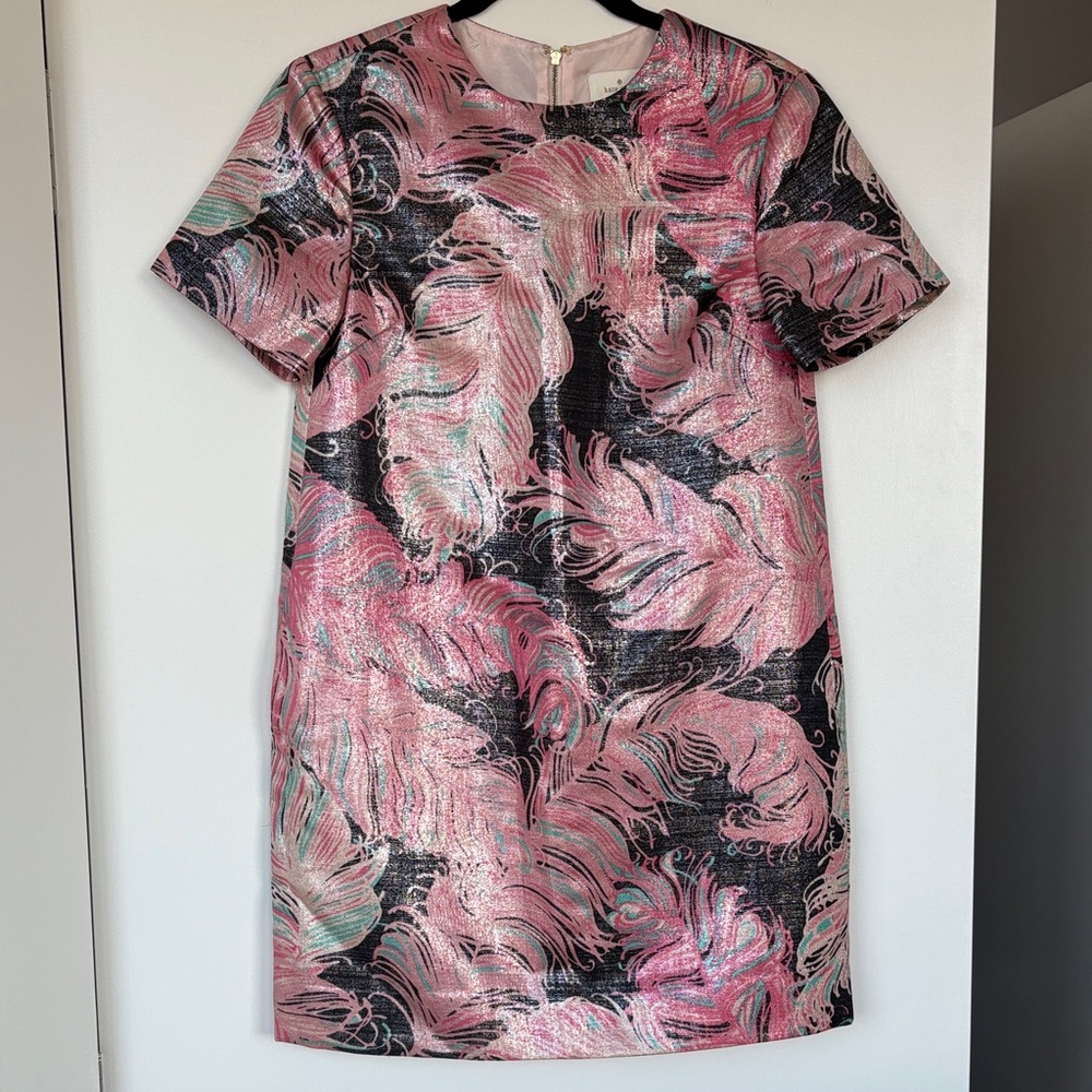 Kate Spade Pink Feather Mini Dress